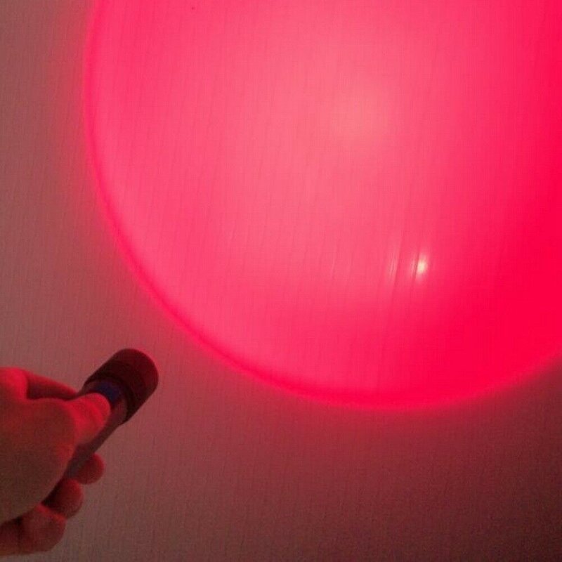 Multifunctionele 670nm Usb Diep Rood Licht Led Zaklamp Tegen Verslechterende Gezichtsvermogen Zaklamp 5 M 8 Uur Zwart
