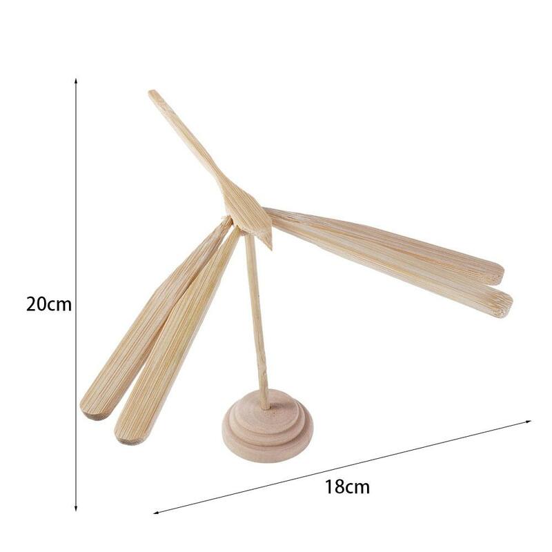 Novelty Easter Balanced Bamboo Dragonfly Balance Dragonfly Scientific Display Model Wooden Flying Arrow Toys Flying Accessories