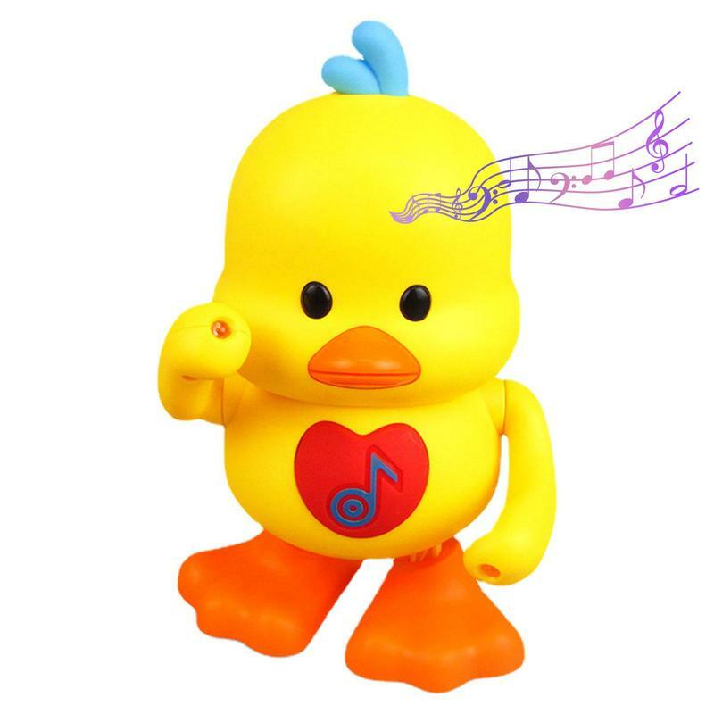 Walking Yellow Duck Dancing Walking Yellow Duck Interactive Action Flapping Light Up Dancing Duck For 1-Year-Old Baby