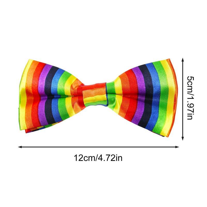 LGBTQ Rainbow Bowtie Gay Pride Neckwear Bowties Colorful Rainbow Butterfly Bowknots Cravats For Adults Kids Ceremonies