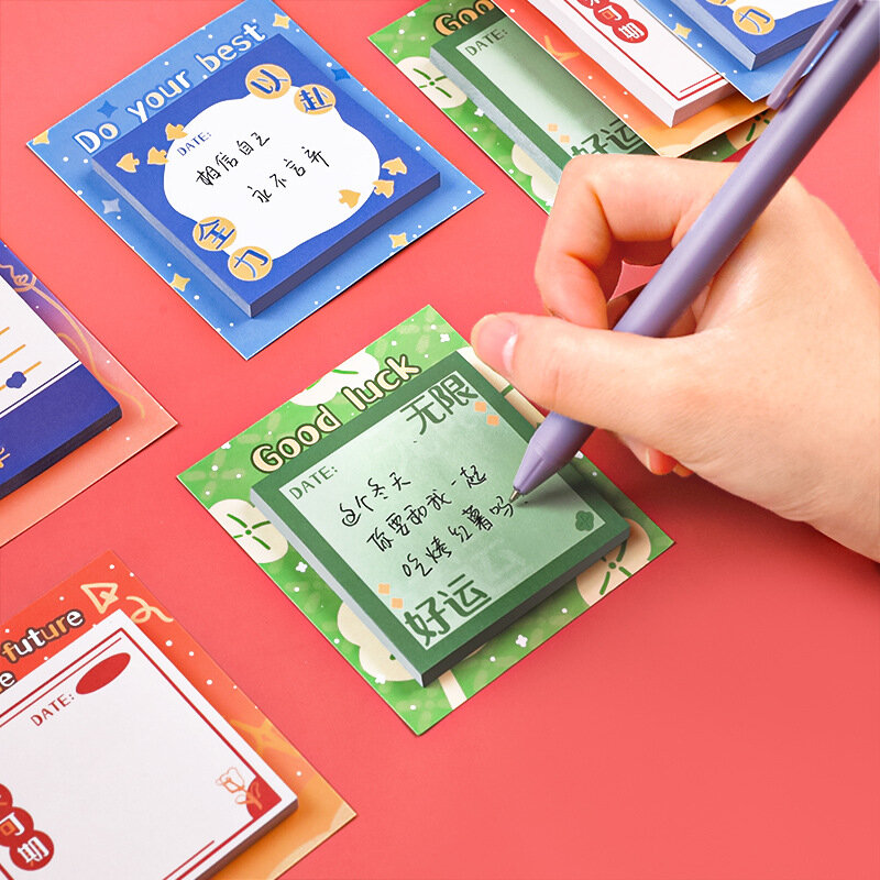 한국 귀여운 스티커 메모 패드, 학생 교사 포스트 메모장, 어린이 여아 문구류, 학교 사무실 용품, 귀여운 메모 패드, 30 장
