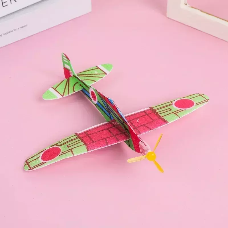 1PC Mini Aircraft Toy Children DIY Hand Throw Flying Glider Plane Foam Airplane Model Party Game Outdoor Toys for Kids Baby Gift