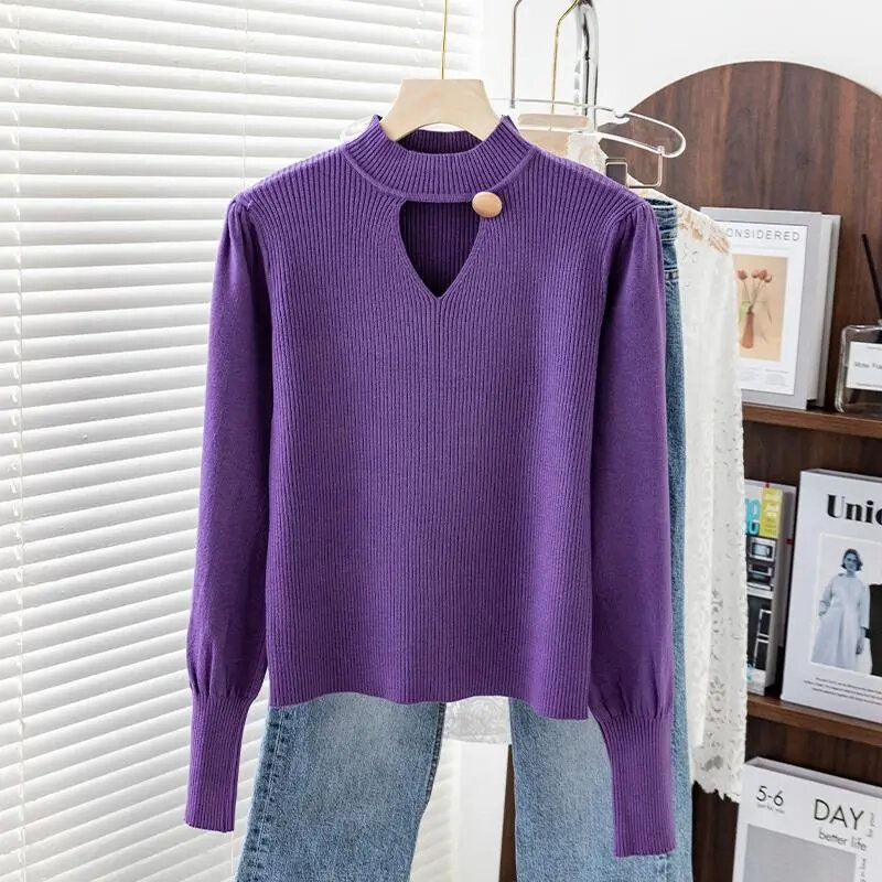 女性用ニットカシミヤセーター,ルーズフィットセーター,単色,春と秋のセーター,新しいファッション,2023