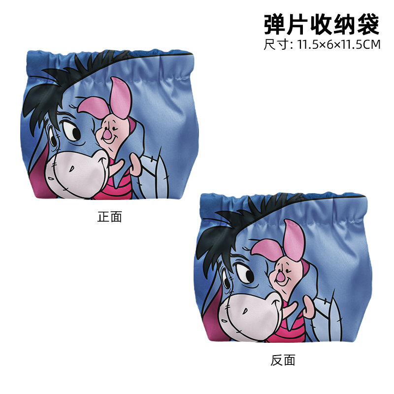 Disney Winnie Eeyore Piglet T8840 Anime Briefcases Coin Bag Cartoon Makeup Bag Casual Purses Card Storage Handbag Gift