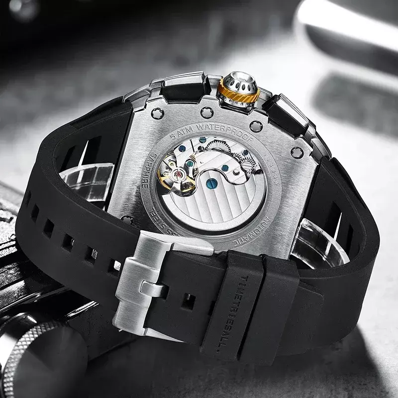 2024 słynny automatyczny mechaniczny kalendarz mody nakręcany zegarek tygodniowy chronograf 361L ze stali nierdzewnej Relogio Masculino