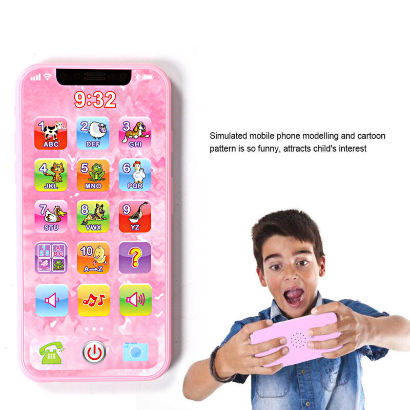 Baby Learning Simulation Mobile Phone Music Toys Early Education English/Russian Learning Machine Children's Vocal Toys