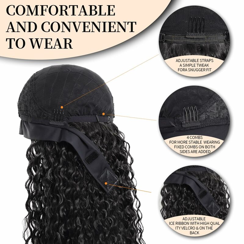 Awahair lungo Afro crespo ricci parrucche della fascia parrucca sintetica della fascia del ghiaccio per le donne nere Ombre parrucca dell'onda riccia capelli in fibra organica