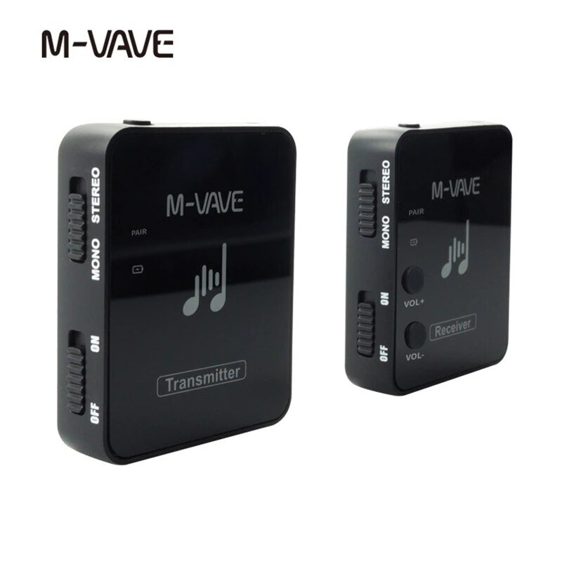 M-VAVE WP-10 2.4G Wireless Earphone Monitor Transmission System Transmitter Receiver USB Rechargeable Musical Instrument Stage
