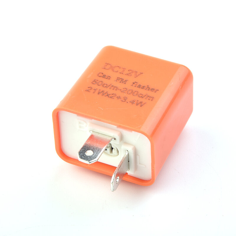 Relè lampeggiatore LED a frequenza regolabile a 2 Pin indicatore di direzione 12V relè Flash per indicatore lampeggiante moto moto Li