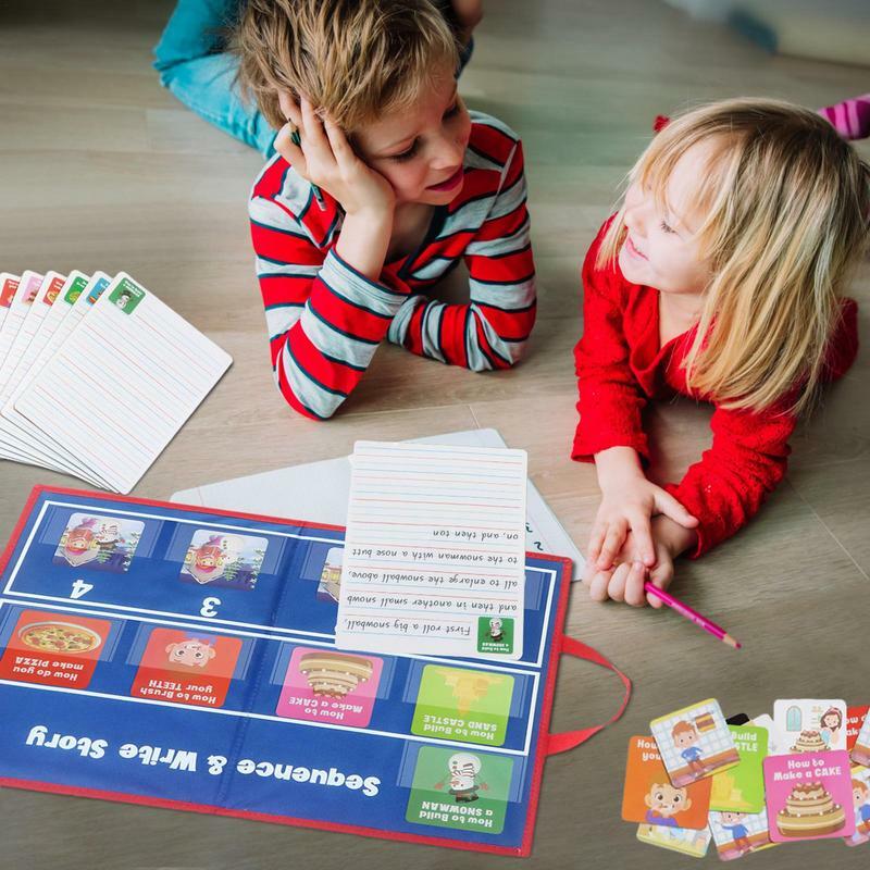 Carte di Storytelling carte per la creazione di frasi di narrazione per bambini supporto per la comunità carte tascabili con paillettes educative