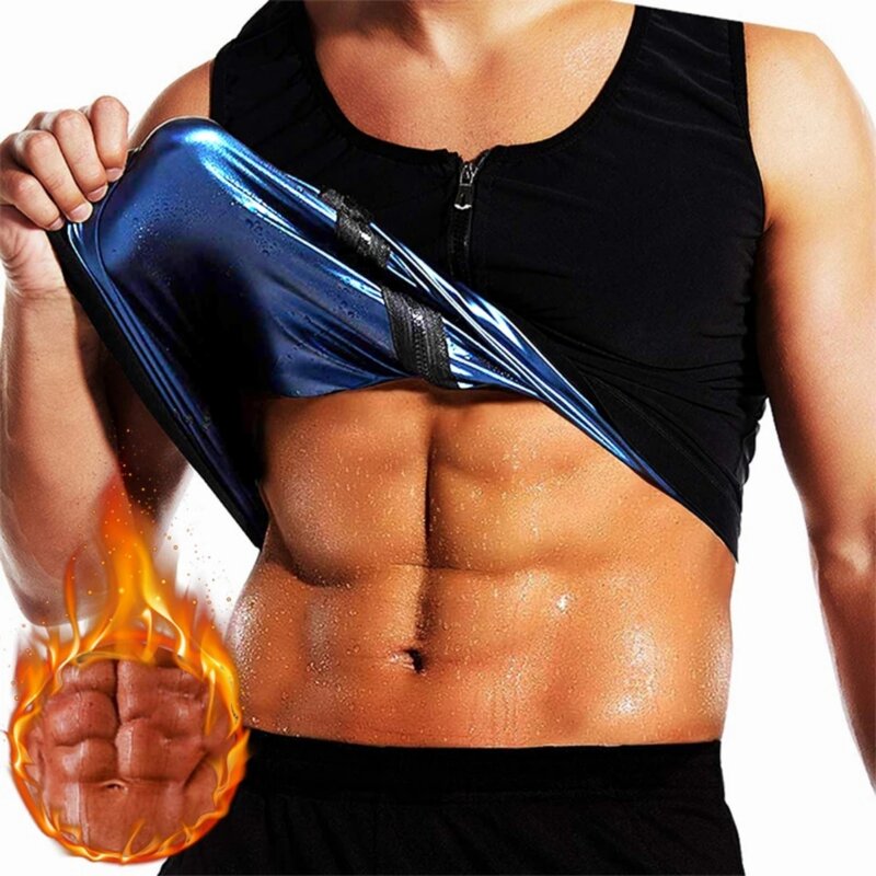 Gilet de sauna pour hommes, chemise d'entraînement, body shaper, shapewear fitness, taille, sweatshirts de gymnastique, vestes de boxe