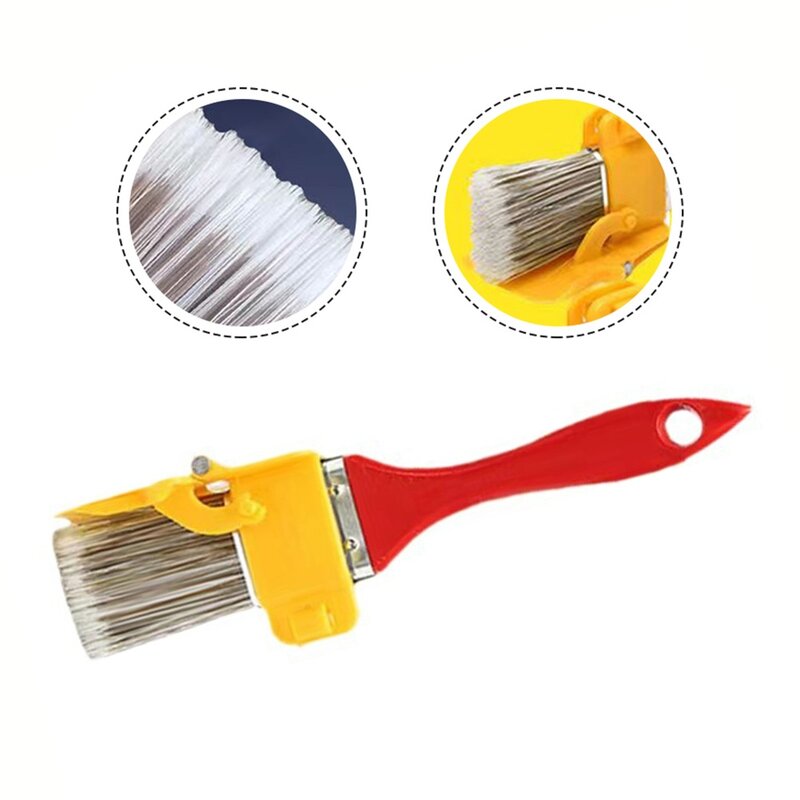 Profissional Edger Paint Brush Tool, Multifunções Punho De Madeira, Corte Limpo, Ferramenta De Mão, 20x4cm, 1 Conjunto
