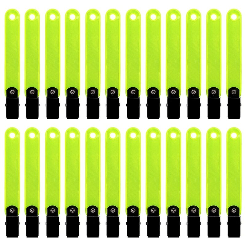 24/Pack Highly Reflective Hunting Trail Marker Tacks With Clips PVC Reflective Tape + Metal Clip 10.3*1.4*1.5cm