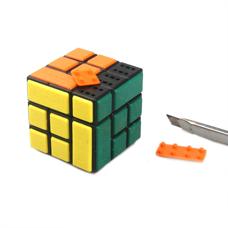 CubeTwist-Cubo mágico con Kit de plástico para niños, juguetes profesionales de rompecabezas, Color negro, 3x3x3