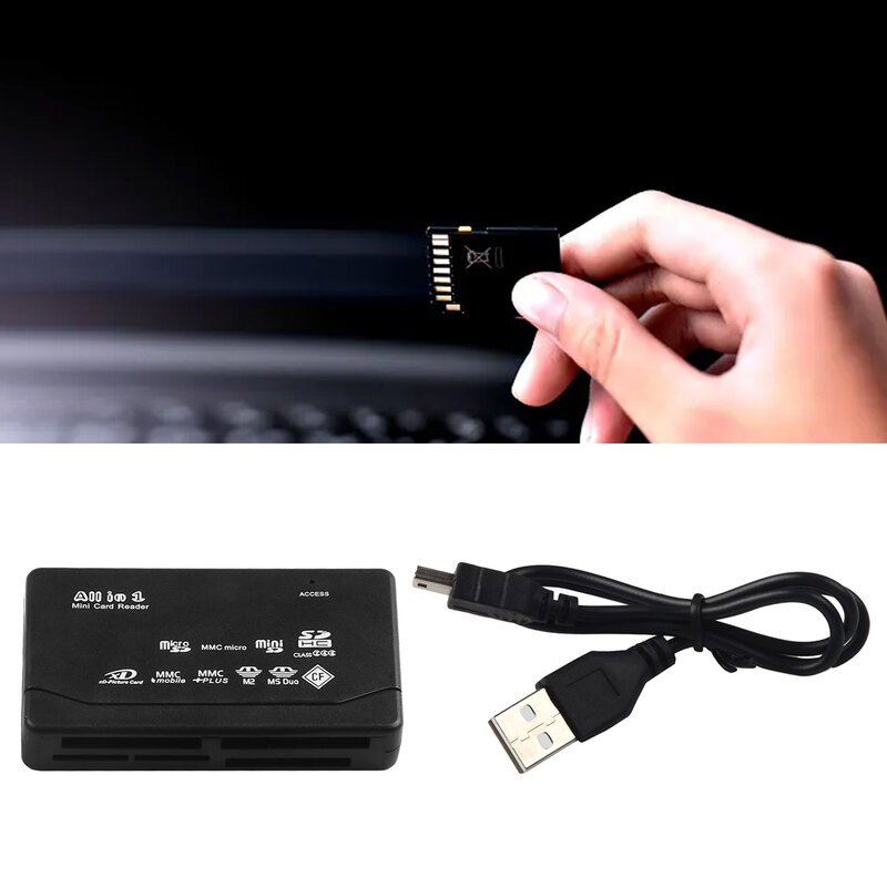 Card Adapter Card Reader Memory Kit Part Accessory Up to 480 Mb USB 2.0 SD XD MS High Quality Brand New Portable