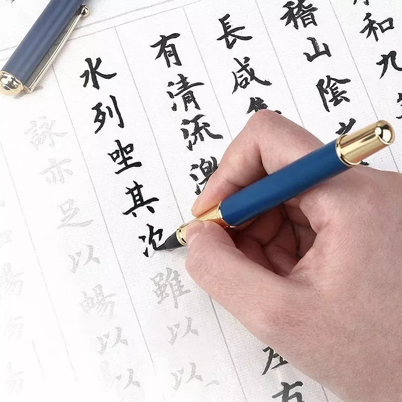 Morandi penna stilografica tipo pennelli per calligrafia metallo morbido donnola capelli piccolo pennello per Script regolare per la scrittura della pittura degli studenti