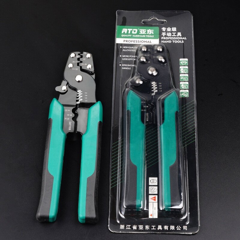 ATO Crimper Cable Cutter Automatic Wire Stripper Multifunctional Stripping Tools Crimping Pliers Terminal 0.6-1.3mm tool