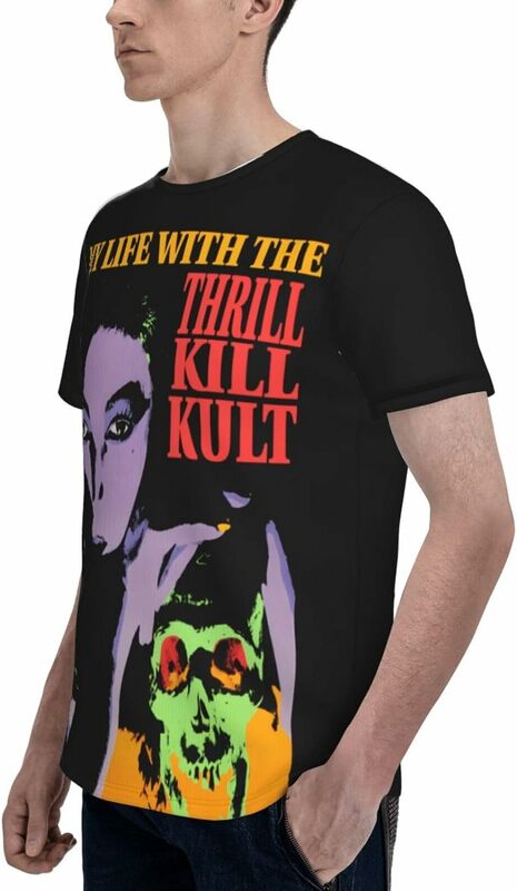 My Life dengan The Thrill L Kill Kult T Shirt pria Fashion Tee musim panas leher bulat atasan lengan pendek