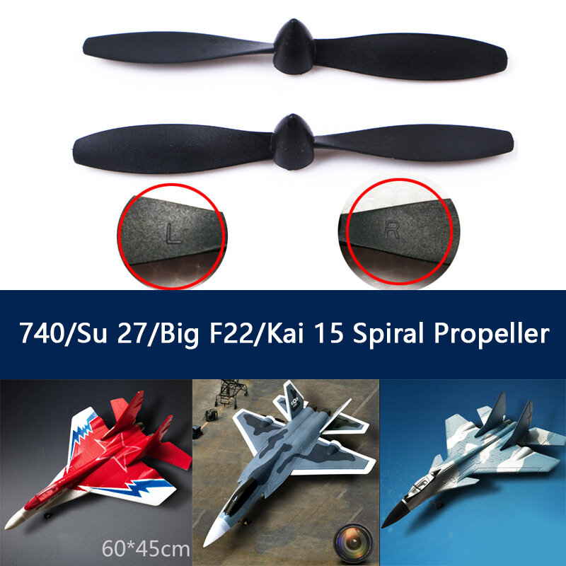 폼 핸드 스로잉 글라이더 프로펠러 파워 패들, F22 SU35 SU57 J11B J20 리모컨 비행기 액세서리, 1 쌍