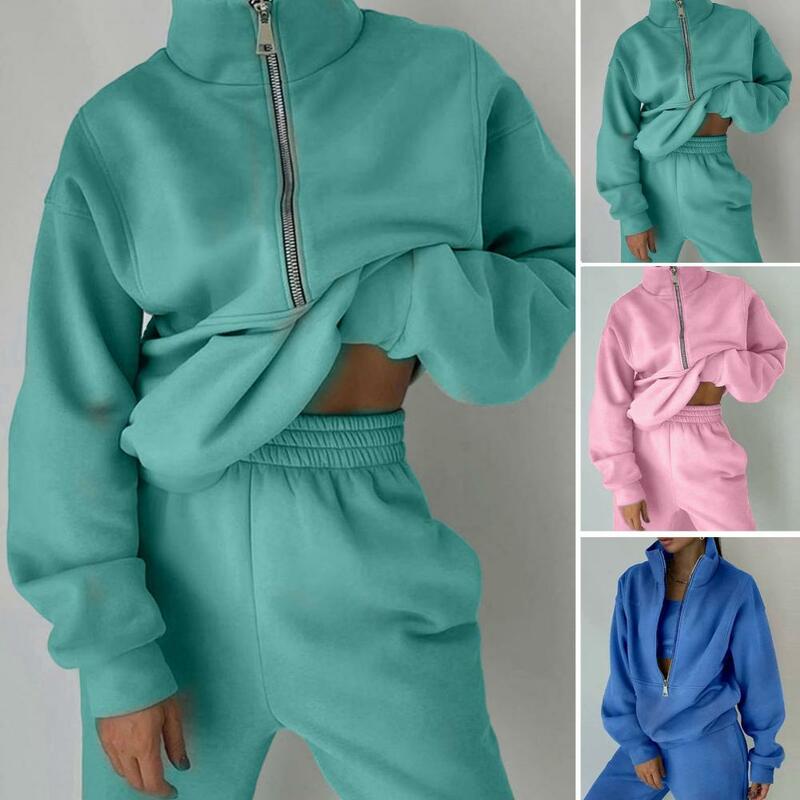 Women Tracksuit Set Stylish Women's Two Piece Tracksuit Set for Autumn Winter Sports Casual Wear for Fall/winter for Active