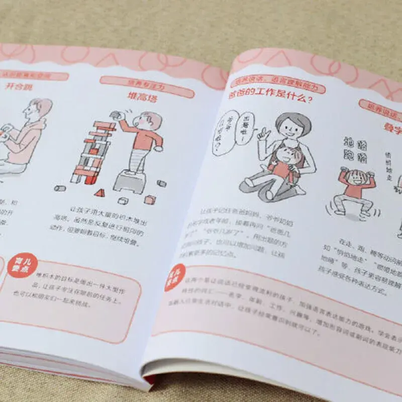 Storie della buonanotte 0-3 anni libro di gioco per lo sviluppo del cervello del bambino genitore-figlio genitore-figlio, nuovo libro Xi per l'apprendimento della madre