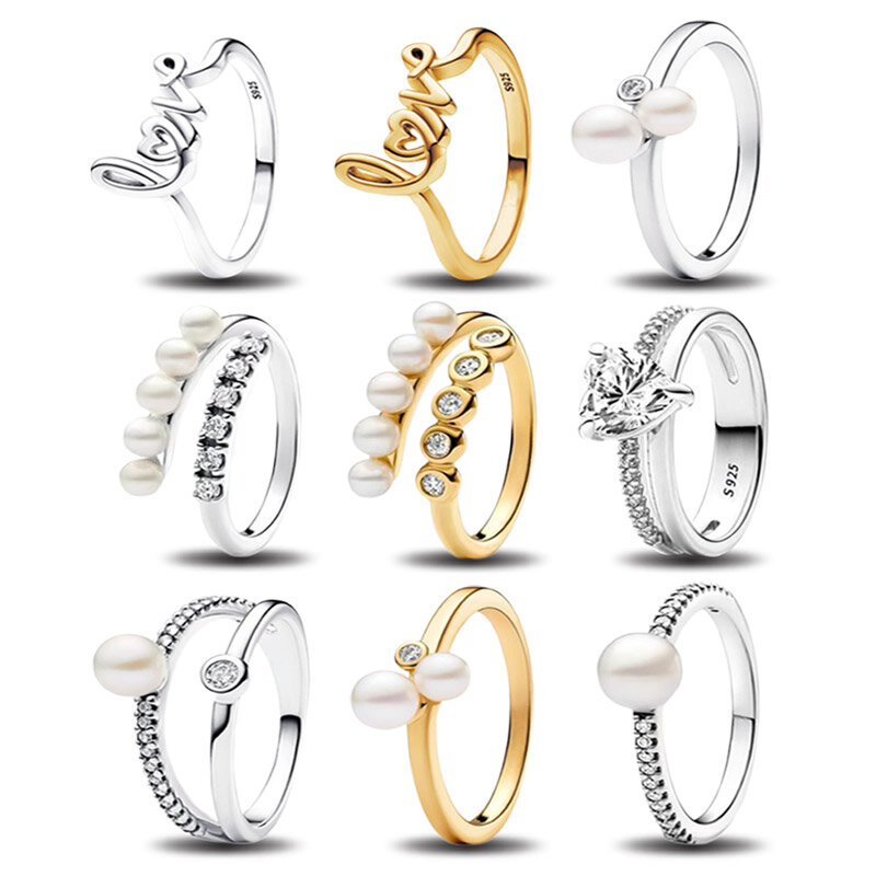 925 perak garis geometris hewan cincin langit berbintang untuk wanita desain zirkon berkilau asli cincin zirkon hadiah perhiasan Festival