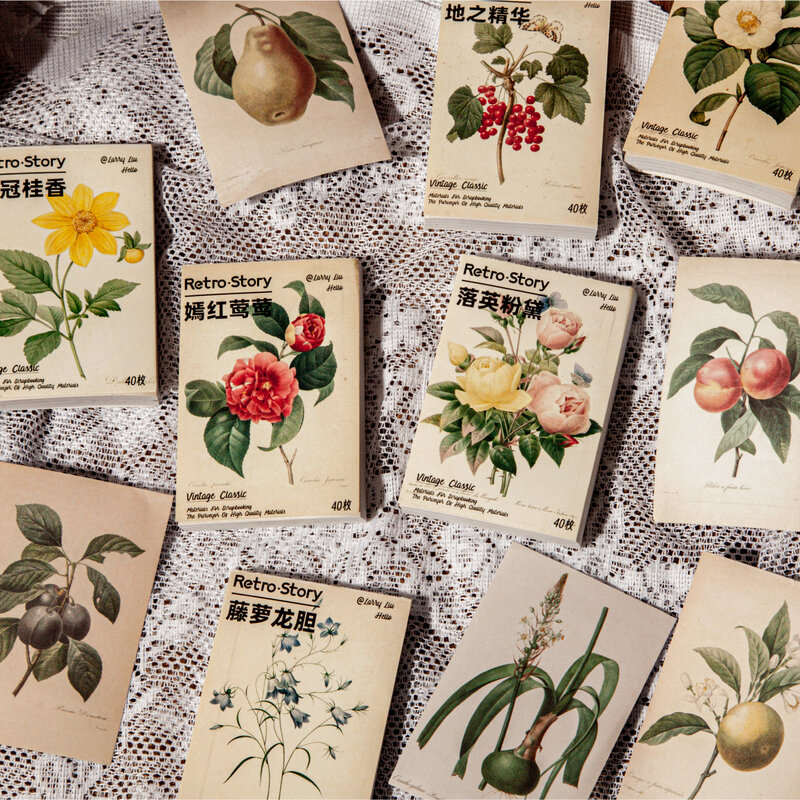 Pegatinas adhesivas de mensaje retro de la serie Flowers are dark and fragrant, 6 paquetes por lote