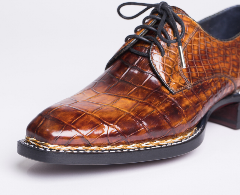 Sanyashachiping-zapatos de cocodrilo para hombre, calzado de vestir