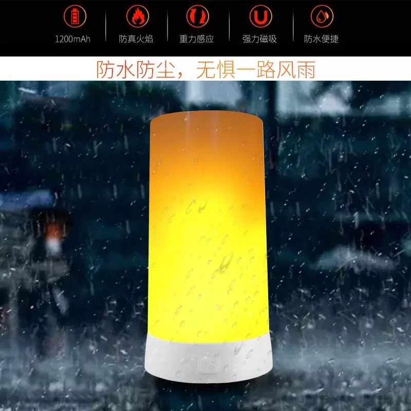 USB recarregável lâmpada de chama led, simulação efeito, atmosfera realista, decoração interior, bar, mesa luz