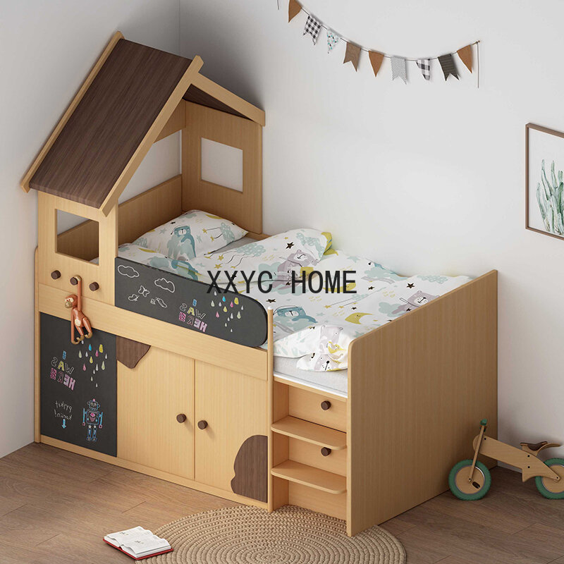Wielofunkcyjna kombinacja łóżko dla dzieci pół wysokości szafka zintegrowana łóżko dla dzieci biurkowa Cama Infantil meble do sypialni QF50TC