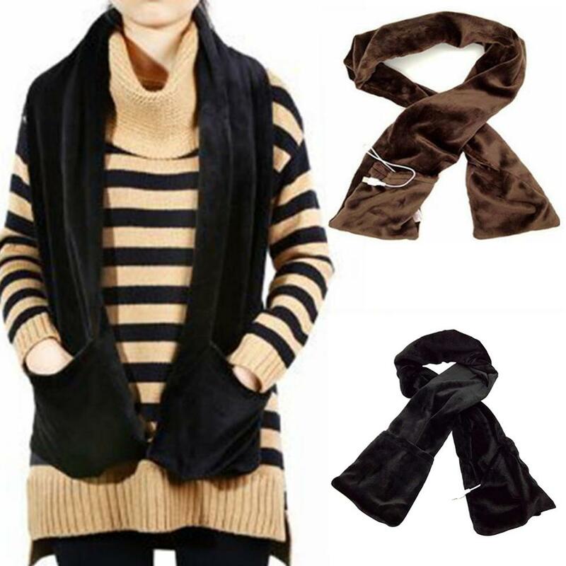 High Quality USB Heating Scarf Velvet Cold Protection Comfortable Stretch Fabric with Fashion Design Hiking&camping Scarf