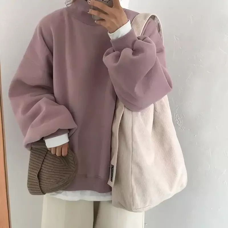 DB7 패션 여성 코듀로이 숄더 소프트 핸드백, 여아 학생 대용량 토트백