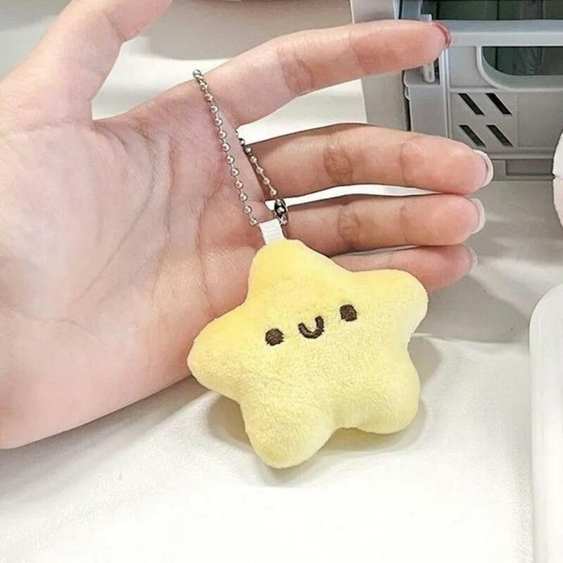High-quality Pp Cotton Filling Doll Star Shape Pendant Adorable Star Plush Toy Keychain Backpack Charm for Kids Soft Squeaky