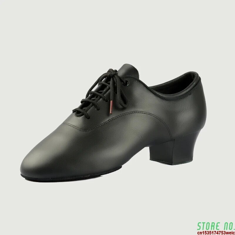 Scarpe da uomo Genuine scarpe da ballo latino suole a due punti per adulti scarpe da insegnante scarpe da ballo con base morbida maschio 417 Oxford tacco di stoffa 4.5