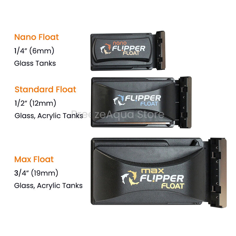 Flipper Float Magnetic Scrubber, Aquarium Algas Cleaner, Nano, Standard, Max, 2 em 1, Scraper Fish Tank Magnet