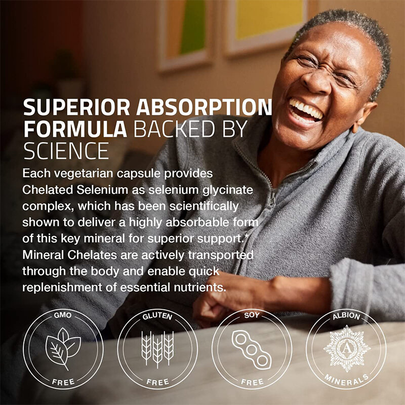 Thyroid Support Complex Contains Selenium for Energy Levels, Metabolism, Fatigue and Brain Function