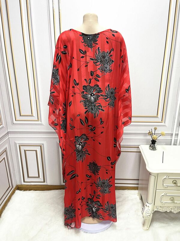 Новинка 2023, шифоновое свободное платье с принтом пайеток Среднего Востока, Африканское женское платье, женское платье 005 #
