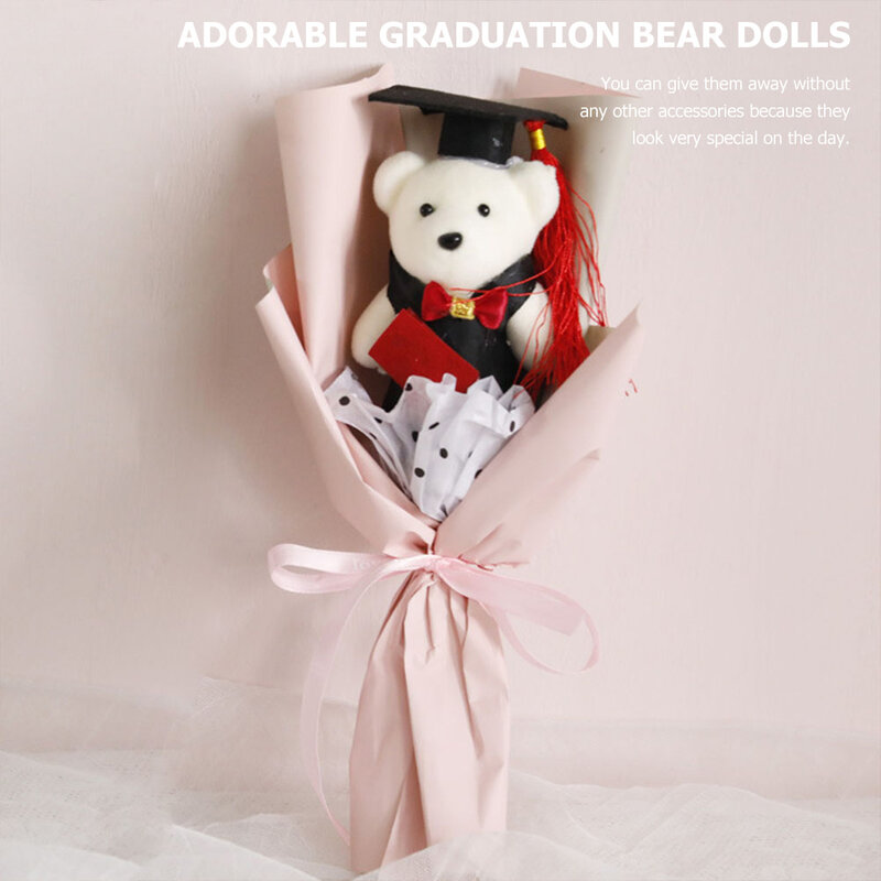 20pcs Bears Animals Dolls Graduation Gifts Graduation Bear For Bouquet Decor Bouquet Packaging Materials Graduation Gifts