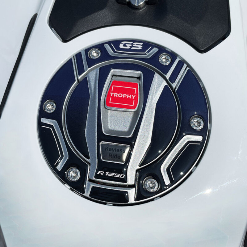 دراجة نارية ثلاثية الأبعاد الايبوكسي الراتنج ملصق ، خزان غطاء حماية ملصق مائي لسيارات BMW R1250 GS ، R1250 GS مغامرة