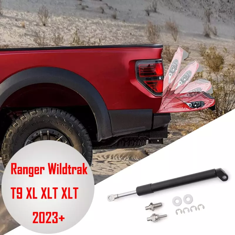 Amortiguador de puerta trasera para coche, amortiguador de puntal de asistencia para Ford Ranger T9 XL XLT Wildtrak 2023 +