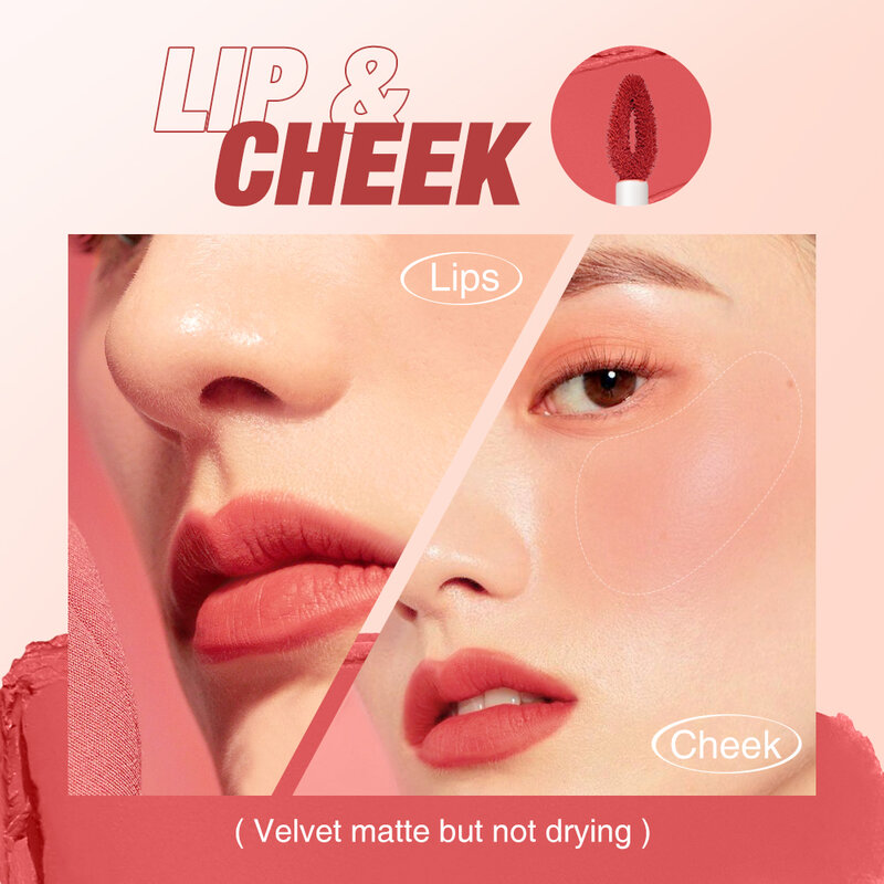 O.TW O.O-Velvet Matte Lipstick, Batom Líquido Leve, Non Sticky Lip Glaze, Impermeável, De Longa Duração, Maquiagem Lip Tint, Cosméticos