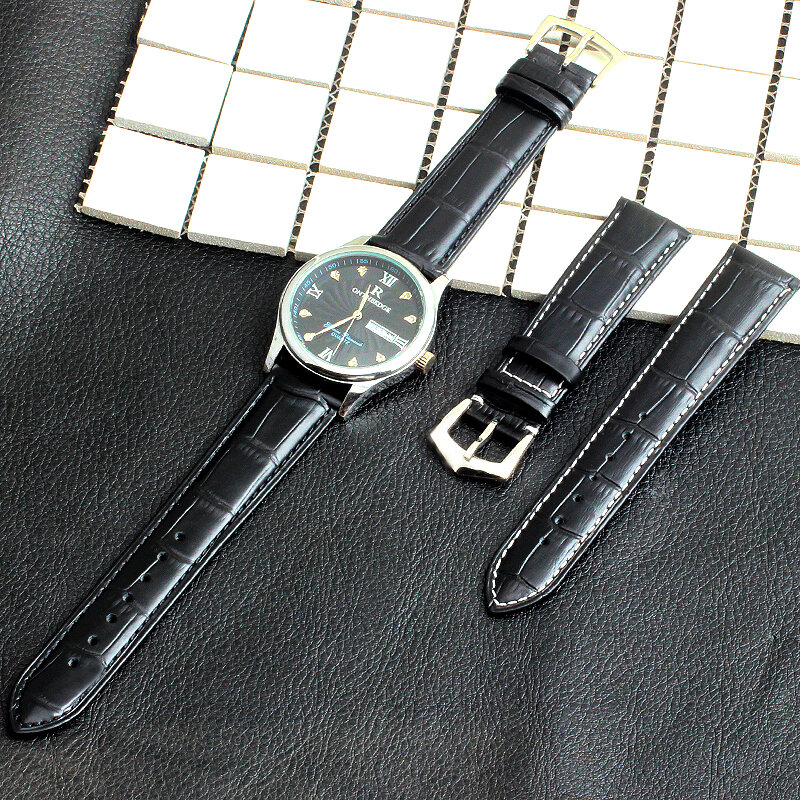 Genuine Calf Hide Leather Watchband 18MM 19MM 20MM 21MM 22MM For PATEK CALATRAVA PHILIPPE Men's Wrist Watch Strap Bracelet