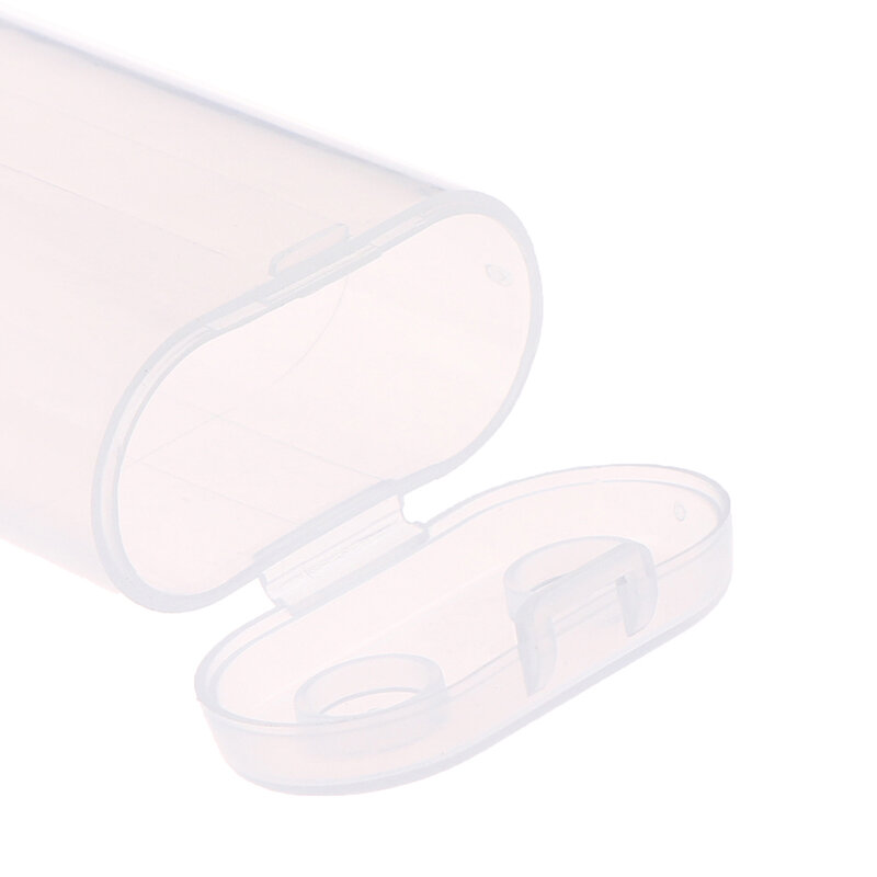 Caja de almacenamiento de plástico transparente para 2 secciones, estuche de seguridad portátil para batería 18650, resistente al agua, 1 unidad, 18650