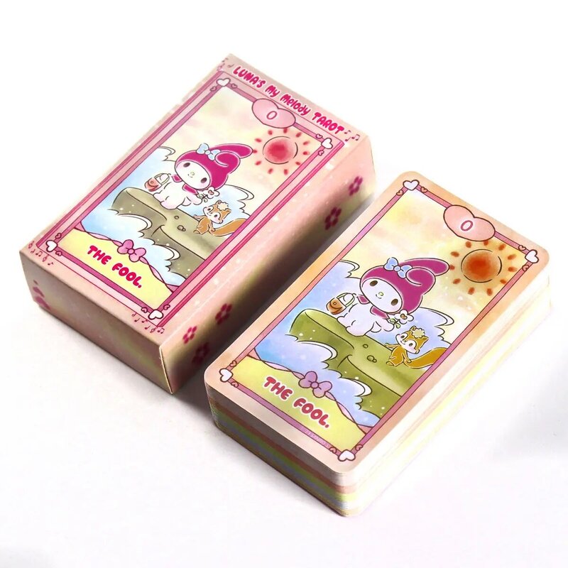 2024 Kuromi Melody Tarot Deck Card Hello Kitty Sanrio 78 carte gioco da tavolo Deck Oracle Cards Party Playing Card Family Board Game