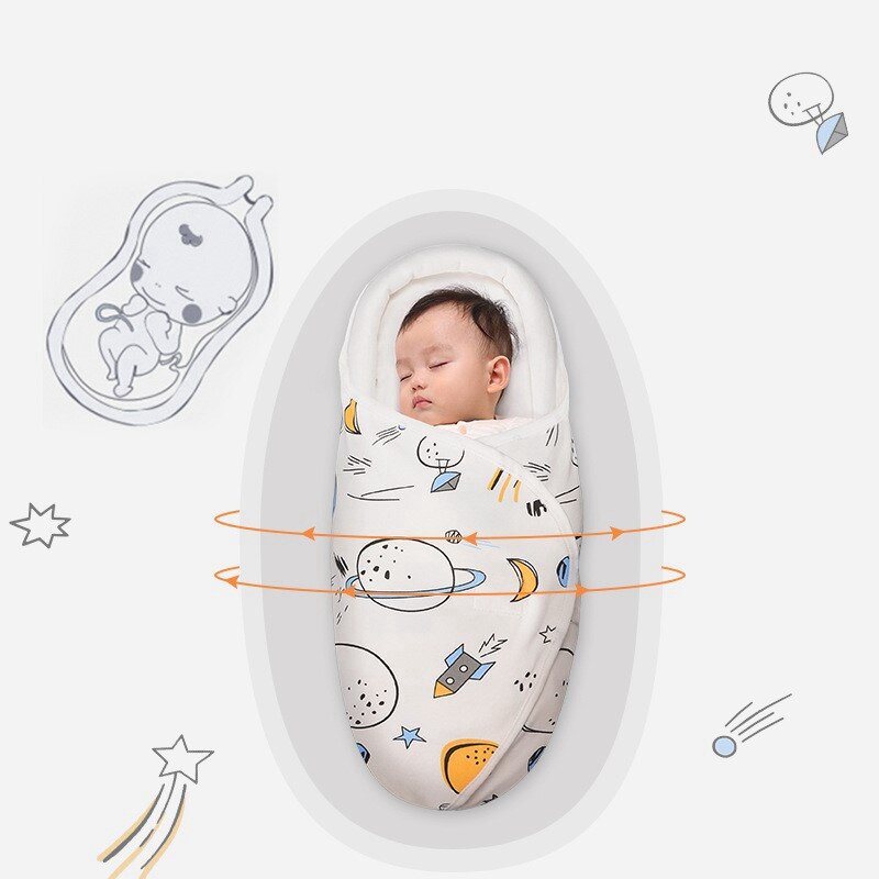 Saco de dormir portátil para recién nacido, manta de algodón para cochecito de bebé, manta para pañales, nido para dormir infantil