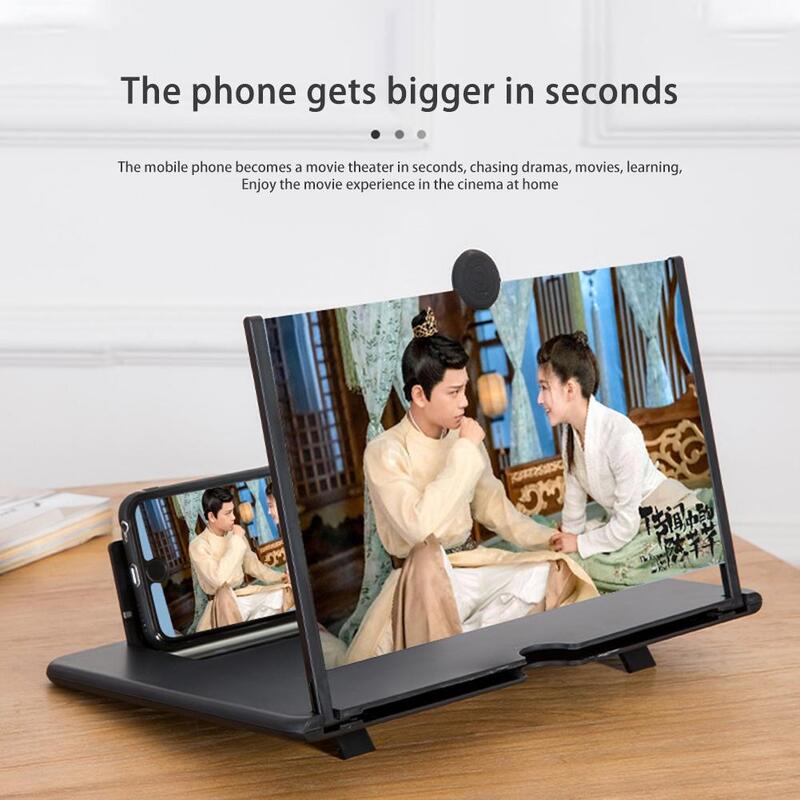 10/12/14/16/18 Inch Mobile Phone Screen Amplifier Pull-out 3D Magnifying Glass Stand Cell Screen Magnifier Enlarged Bracket