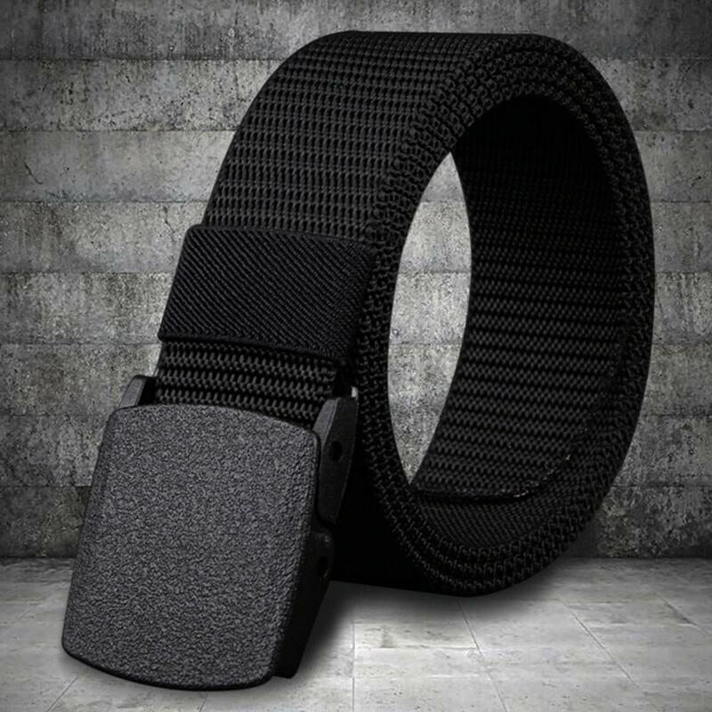 Men Belt Adjustable Exquisite Buckle Male Jeans Belt Lightweight All Match Comfortable Waist Belt For Daily Wear