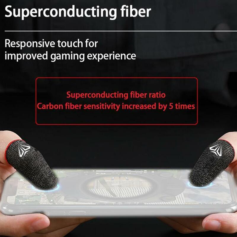 Sweatproof Gaming Finger Sleeves For PUBG Breathable Anti-Slip Touch Screen Compatible Mobile Game Fingertip Gloves For Gam V2I6