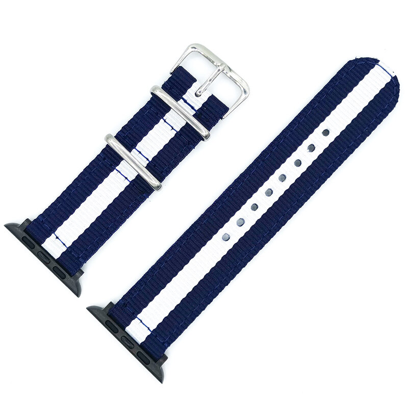 Cinturino in Nylon arcobaleno 38mm 40mm 41mm 42mm 44mm 45mm per Apple Watch Series 7 6 SE 5 4 3 cinturino per orologio da polso per cinturino iwatch