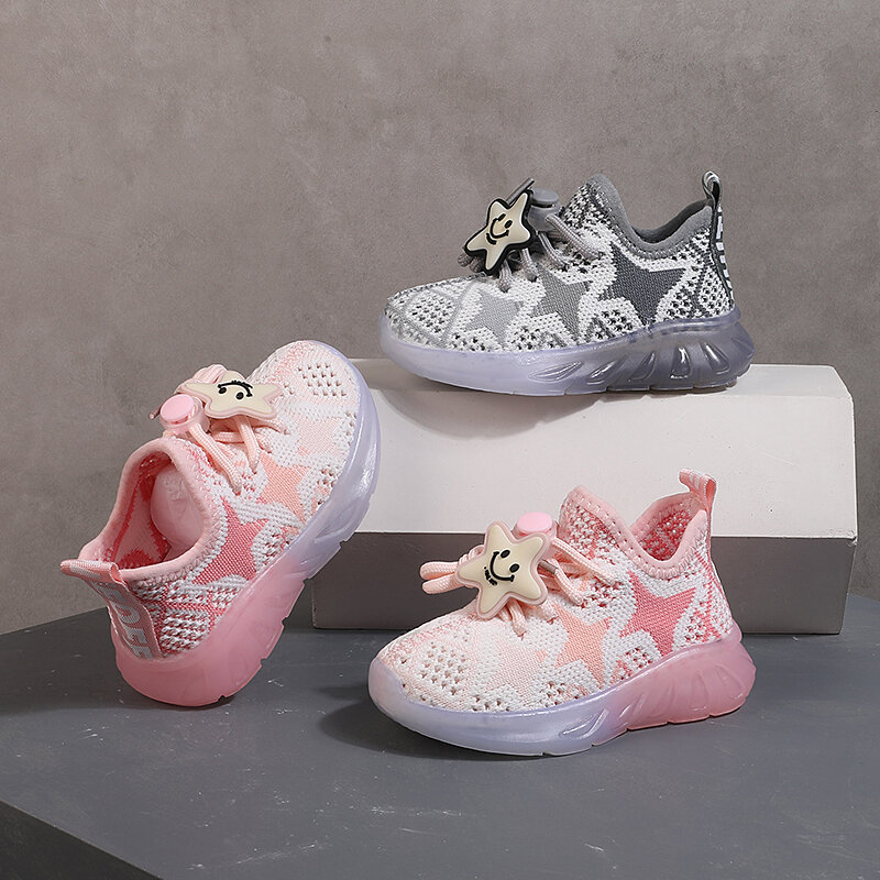 Spring Summer Baby Girl Shoes 2024 Toddler Boys Fly-woven Single Mesh Breathable Sneakers Children Light Running Shoes Sandals